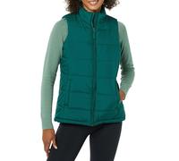 Amazon Essentials Women's Mid-Weight Zip Puffer Gilet, Dark Green, M