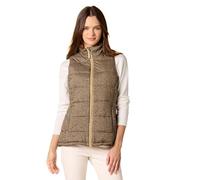 Amazon Essentials Women's Mid-Weight Zip Puffer Gilet, Olive Cheetah, XL