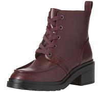 Amazon Essentials Women's Moc Toe Boots, Black Oxblood, 5.5 UK Wide