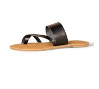 Amazon Essentials Women's One Band Flip Flop Sandal, Black, 7.5 UK