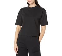 Amazon Essentials Women's Organic Cotton Drop-Shoulder Relaxed Boxy Short-Sleeved T-Shirt (Available in Plus Size), Black, 6XL Plus
