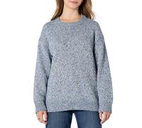 Amazon Essentials Women's Oversized-Fit Multi-Colour Heavyweight Crewneck Jumper, Bright Blue Marl, XXS