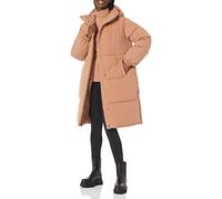 Amazon Essentials Women's Oversized Long Puffer Jacket (Available in Plus Size), Light Brown, Medium