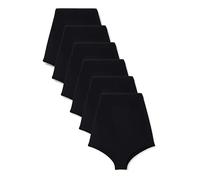 Amazon Essentials Women's Peached Microfibre Maternity over the bump Brief, Pack of 6, Black, 12