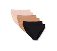 Amazon Essentials Women's Peached Microfibre Maternity over the bump Brief, Pack of 6, Black/Soft Petal/Washed Bronze, 20