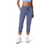 Amazon Essentials Women's Performance Stretch Woven Crop Jogger Pant, Blue Nightshadow, Large