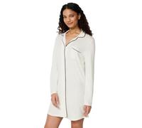 Amazon Essentials Women's Piped Nightshirt (Available in Plus Size), Ivory, S