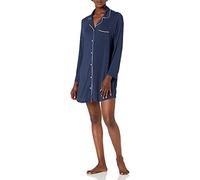 Amazon Essentials Women's Piped Nightshirt (Available in Plus Size), Washed Navy, M