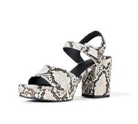 Amazon Essentials Women's Platform Heel Sandal, Faux Snake, 9