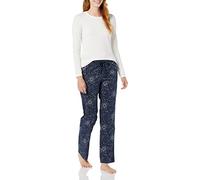 Amazon Essentials Women's Poplin Sleep Trousers, Navy Celestial Stars, XL