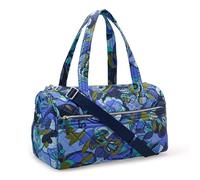 Amazon Essentials Women's Quilted Weekender Duffle Bag, Blue Paisley, One Size
