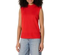Amazon Essentials Women's Regular-Fit Cap Sleeve Pullover Mock Neck Sweater Top, Bright Poppy Red, XXL