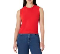 Amazon Essentials Women's Regular-Fit Crew Neck Knitted Vest, Bright Poppy Red, XXL