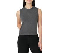 Amazon Essentials Women's Regular-Fit Crew Neck Knitted Vest, Charcoal Heather, S