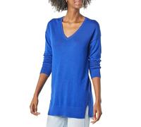 Amazon Essentials Women's Regular Fit Lightweight Long-Sleeved V-Neck Tunic Jumper (Available in Plus Size), Bright Blue, XXL