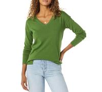 Amazon Essentials Women's Regular Fit Lightweight Long-Sleeved V-Neck Tunic Jumper (Available in Plus Size), Green, XXL