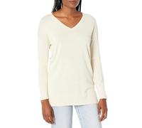 Amazon Essentials Women's Regular Fit Lightweight Long-Sleeved V-Neck Tunic Jumper (Available in Plus Size), Oatmeal Heather, XS