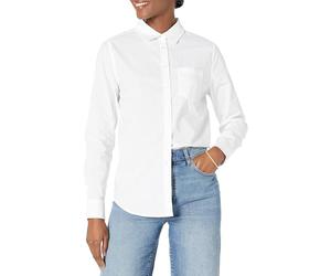 Amazon Essentials Women's Regular-Fit Long-Sleeve Button-Down Poplin Shirt