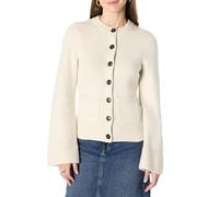 Amazon Essentials Women's Regular-Fit Long-Sleeve Cardigan with Bell Sleeves and Shaped Waist, Oatmeal Heather, S
