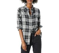 Amazon Essentials Women's Regular-Fit Long-Sleeve Lightweight Plaid Flannel Shirt