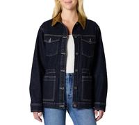 Amazon Essentials Women's Regular-Fit Low Stretch Denim Cinched Waist Barn Jacket, Rinse, M