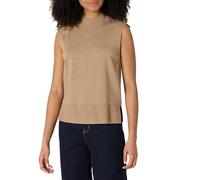 Amazon Essentials Women's Regular-Fit Short Sleeve Pullover Sweater Top, Camel Heather, M