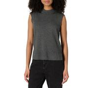 Amazon Essentials Women's Regular-Fit Short Sleeve Pullover Sweater Top, Charcoal Heather, XL