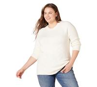 Amazon Essentials Women's Regular-Fit Soft Touch Long-Sleeve Crewneck Jumper, Ivory, XL