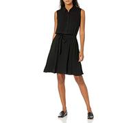 Amazon Essentials Women's Relaxed Fit Casual Sleeveless V-Neck Swing Shirt Dress