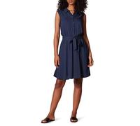 Amazon Essentials Women's Relaxed Fit Casual Sleeveless V-Neck Swing Shirt Dress