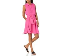 Amazon Essentials Women's Relaxed Fit Casual Sleeveless V-Neck Swing Shirt Dress