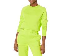 Amazon Essentials Women's Relaxed-Fit Crew Neck Pullover Long-Sleeved Sweatshirt (Available in Plus Size), Lime Green, L