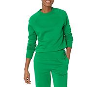 Amazon Essentials Women's Relaxed-Fit Crewneck Pullover Long-Sleeve Sweatshirt (Available in Plus Size), Green, Small