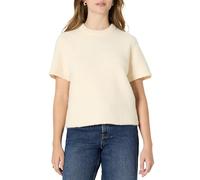 Amazon Essentials Women's Relaxed-Fit Faux Mohair Short Sleeve Jumper Top, Cream, XL