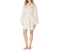 Amazon Essentials Women's Relaxed-Fit Satin Sleep Robe, Ivory, XXL