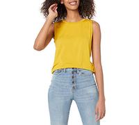 Amazon Essentials Women's Relaxed-Fit Sleeveless Muscle Vest, Dark Golden Yellow, XS