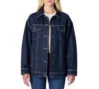 Amazon Essentials Women's Rigid Denim Oversized-Fit Trucker Jacket, Dark Midnight Wash, XX-Large
