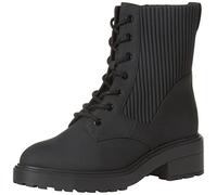 Amazon Essentials Women's Rubberised Combat Boot with Chunky Outsole, Black, 6 UK