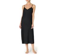 Amazon Essentials Women's Satin Sleeveless Cami Midi Nightgown, Black, M