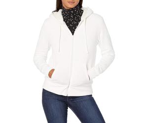 Amazon Essentials Women's Sherpa-Lined Fleece Full-zip Hooded Jacket, Off-white, XS