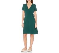 Amazon Essentials Women's Short-Sleeve Faux-Wrap Knee Length Dress