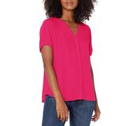 Amazon Essentials Women's Short-Sleeve Woven Blouse, Hot Pink, XX-Large
