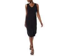 Amazon Essentials Women's Sleeveless Regular-Fit V-Neck Jersey Midi Dress (Previously Daily Ritual), Black, L