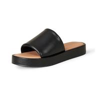 Amazon Essentials Women's Slide Flatform Sandals, Black, 4.5 UK