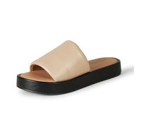 Amazon Essentials Women's Slide Flatform Sandals, Sand, 4.5 UK