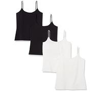 Amazon Essentials Women's Slim-Fit Camisole, Pack of 4, Black/White, X-Large