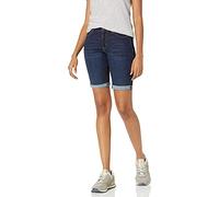 Amazon Essentials Women's Slim-Fit Denim Bermuda Shorts with Pockets, Dark Wash, 14