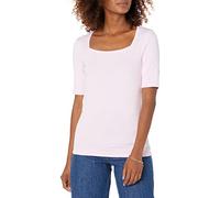 Amazon Essentials Women's Slim-Fit Half Sleeve Square Neck T-Shirt, Light Pink, XXL