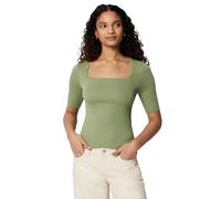 Amazon Essentials Women's Slim-Fit Half Sleeve Square Neck T-Shirt, Sage Green, XS