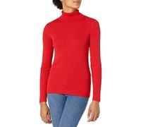 Amazon Essentials Women's Slim-Fit Lightweight Long-Sleeve Turtleneck Jumper, Cherry Red, M
